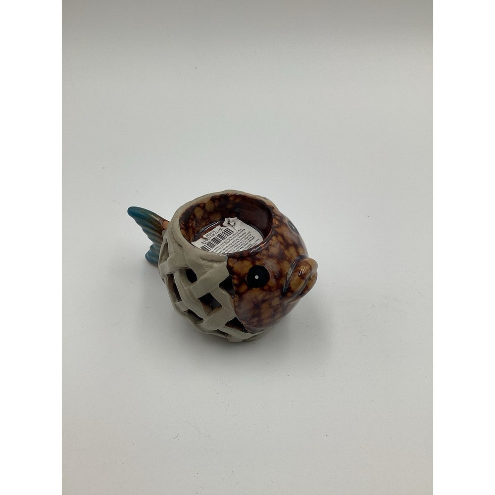 Ceramic Fish Votive Tea light‎ Candle Holder